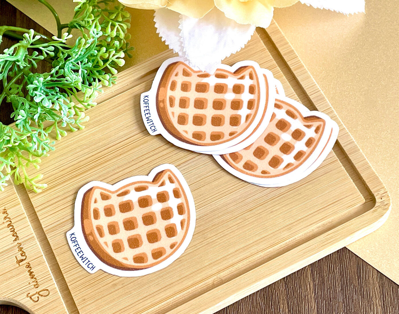 Cat Waffle Stickers