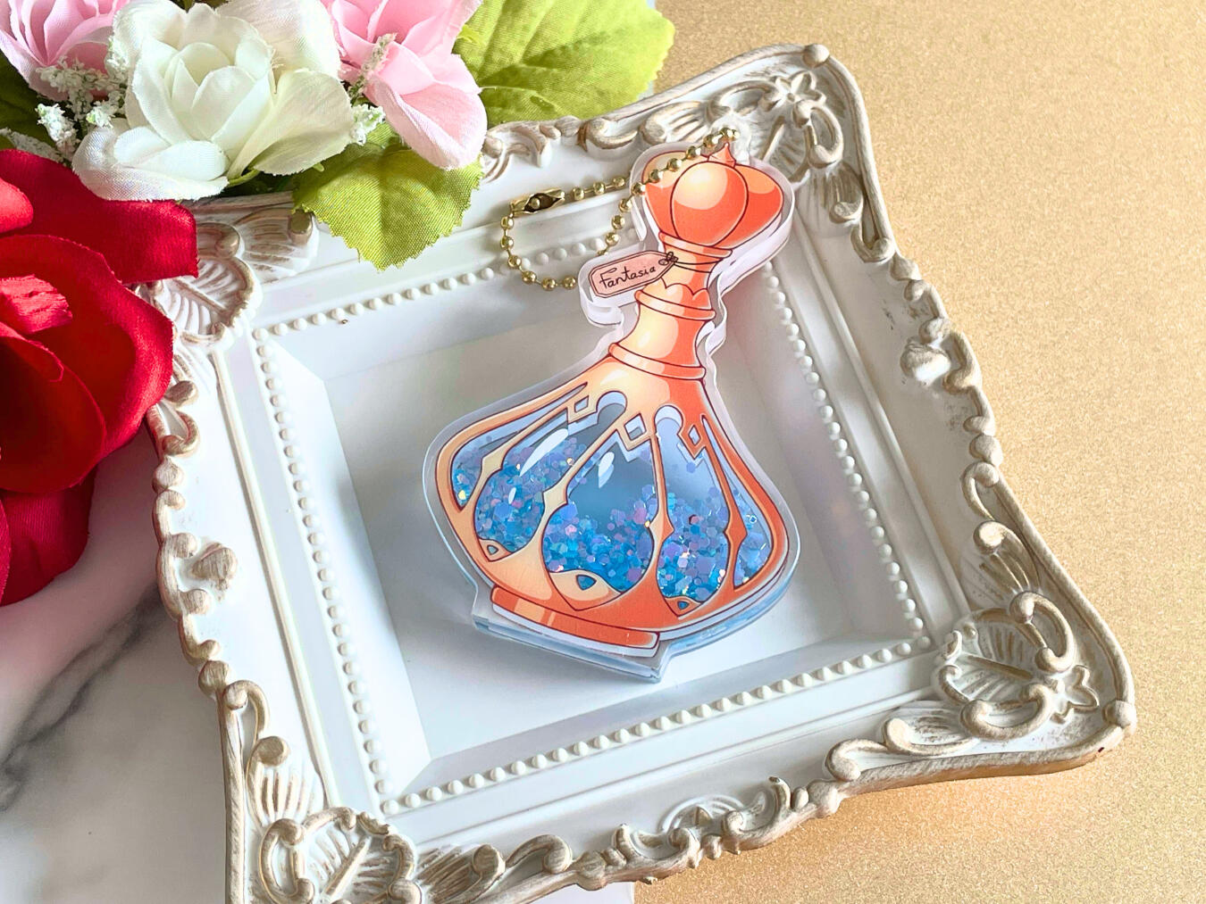 FFXIV Fantasia Liquid Keychain