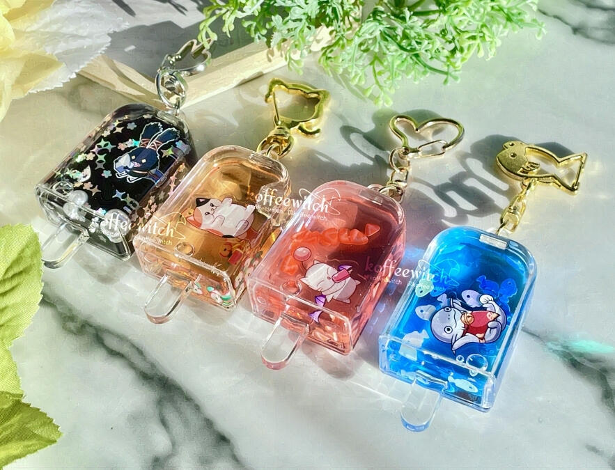 FFXIV Minion Liquid Popsicle Keychains