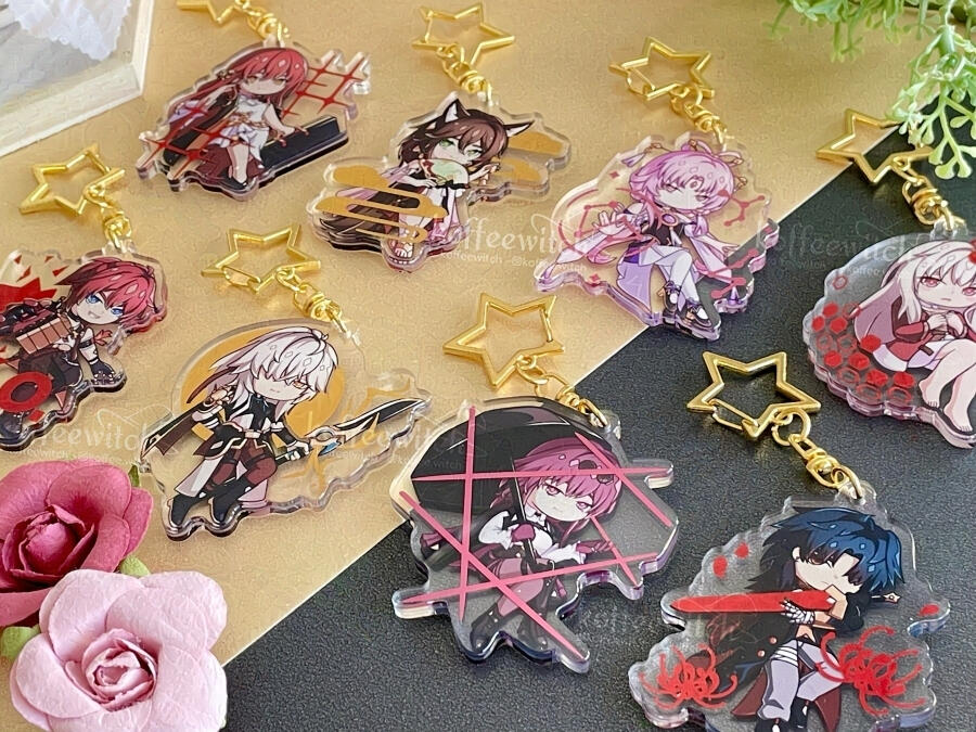 Honkai Star Rail Foil Keychains Part 2
