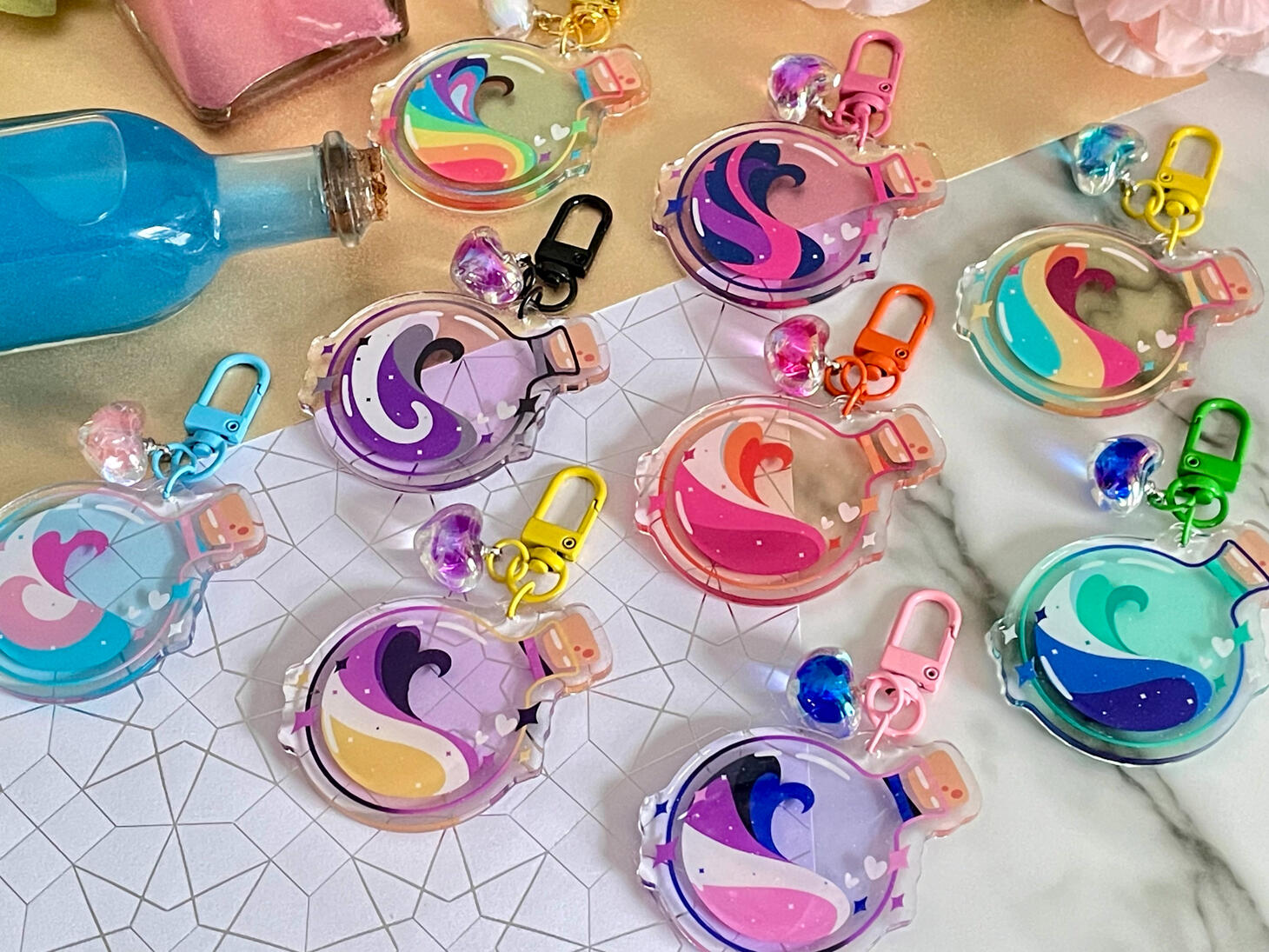Pride Potion Keychains